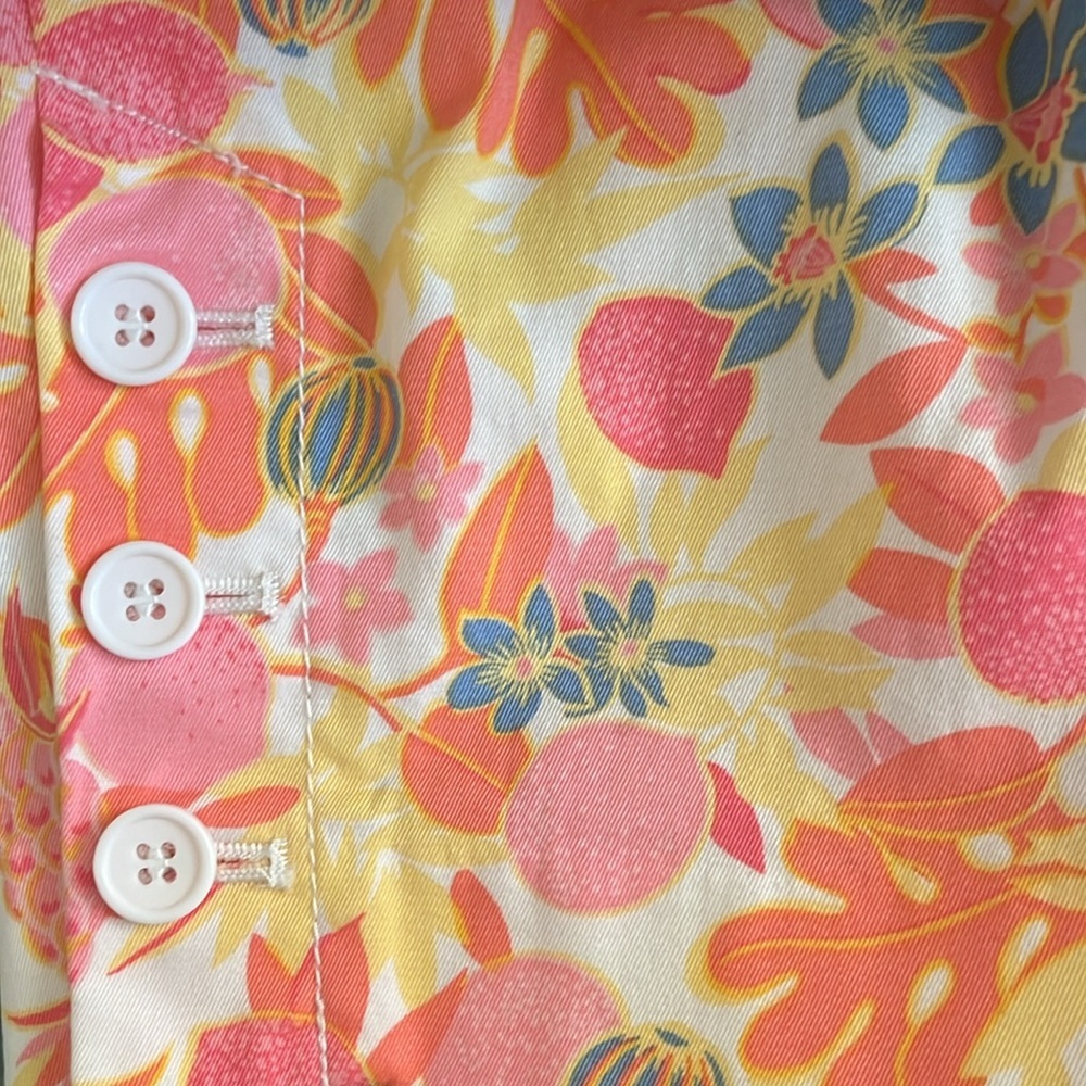 Talbots Colorful Patterned Perfect Crop Pants, Size 10 - Picture 7 of 7